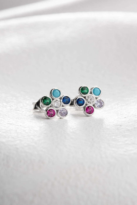 Heliophilia Silver Pendientes de Plata de Ley con Recubrimiento de Rodio NRZ1000271